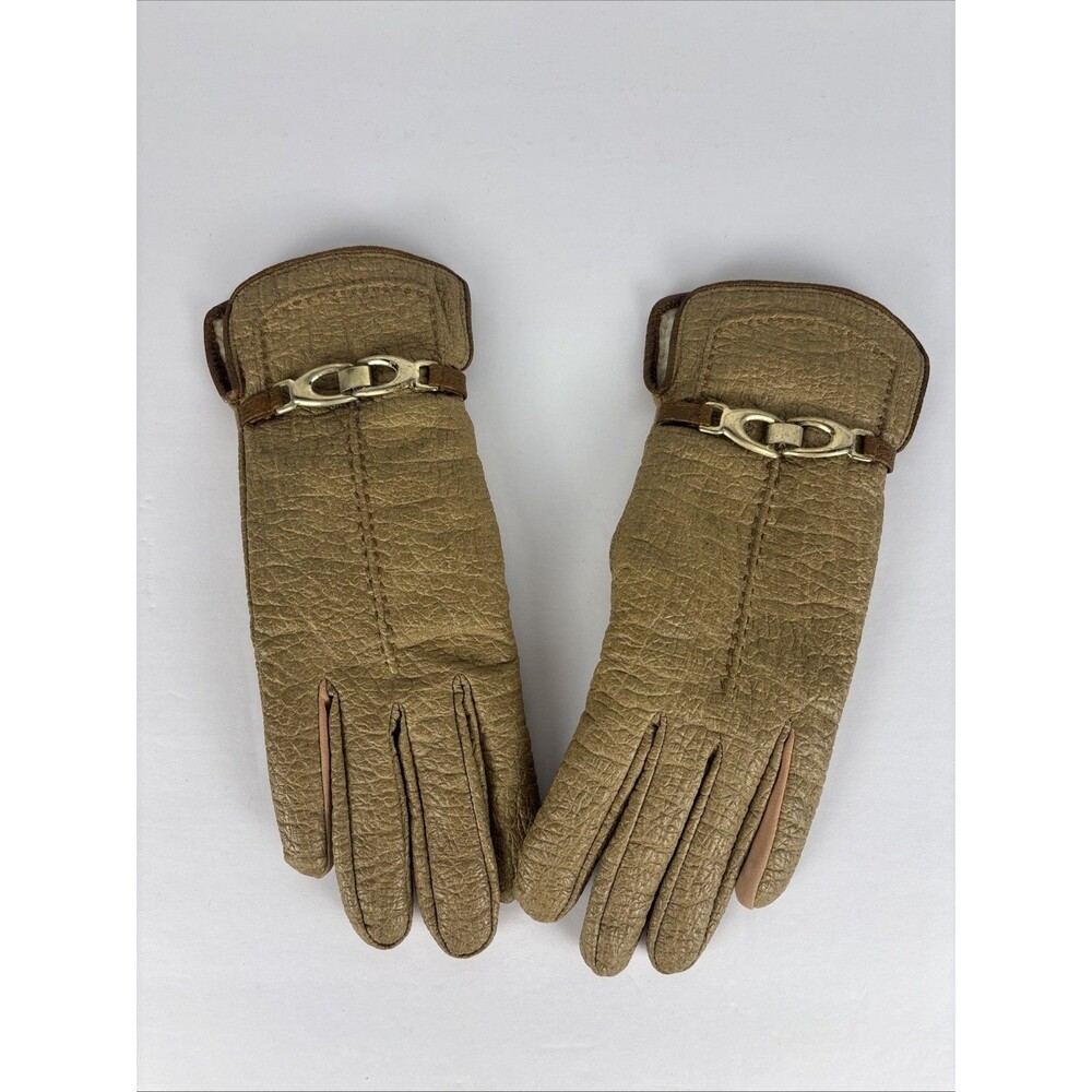 VTG Aris Snuggler Gloves Size R Tan Thick Liner Warm